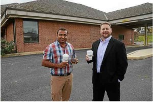 Diptesh Patel, with the help of attorney Patrick McKenna, is turning the former Citadel Federal Credit Union building in the Goshen Village Shopping Center into a Dunkin’ Donuts. 