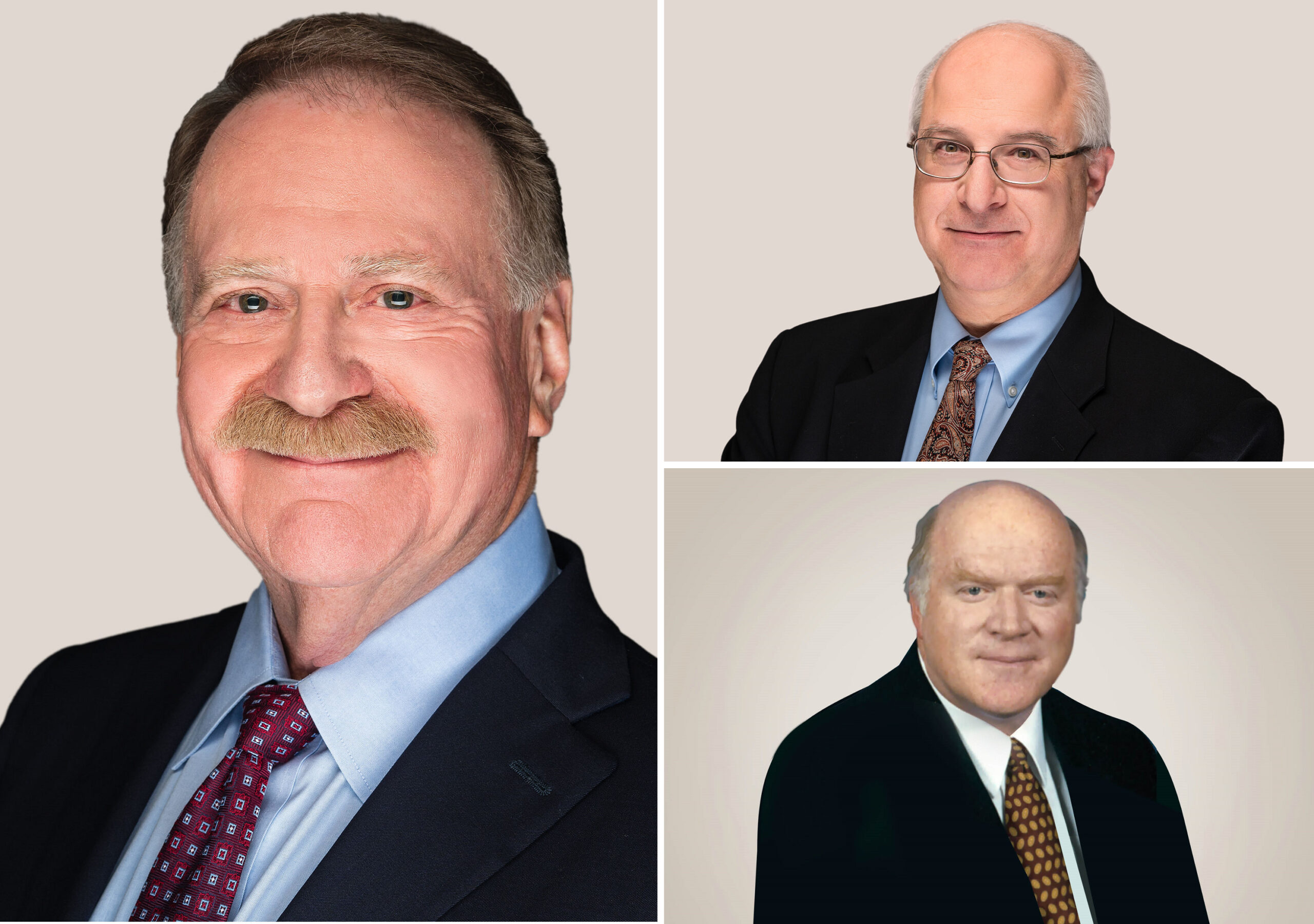 Photo of attorneys Steven L. Sugarman, Elliot Berton and Robert M. Mulhern