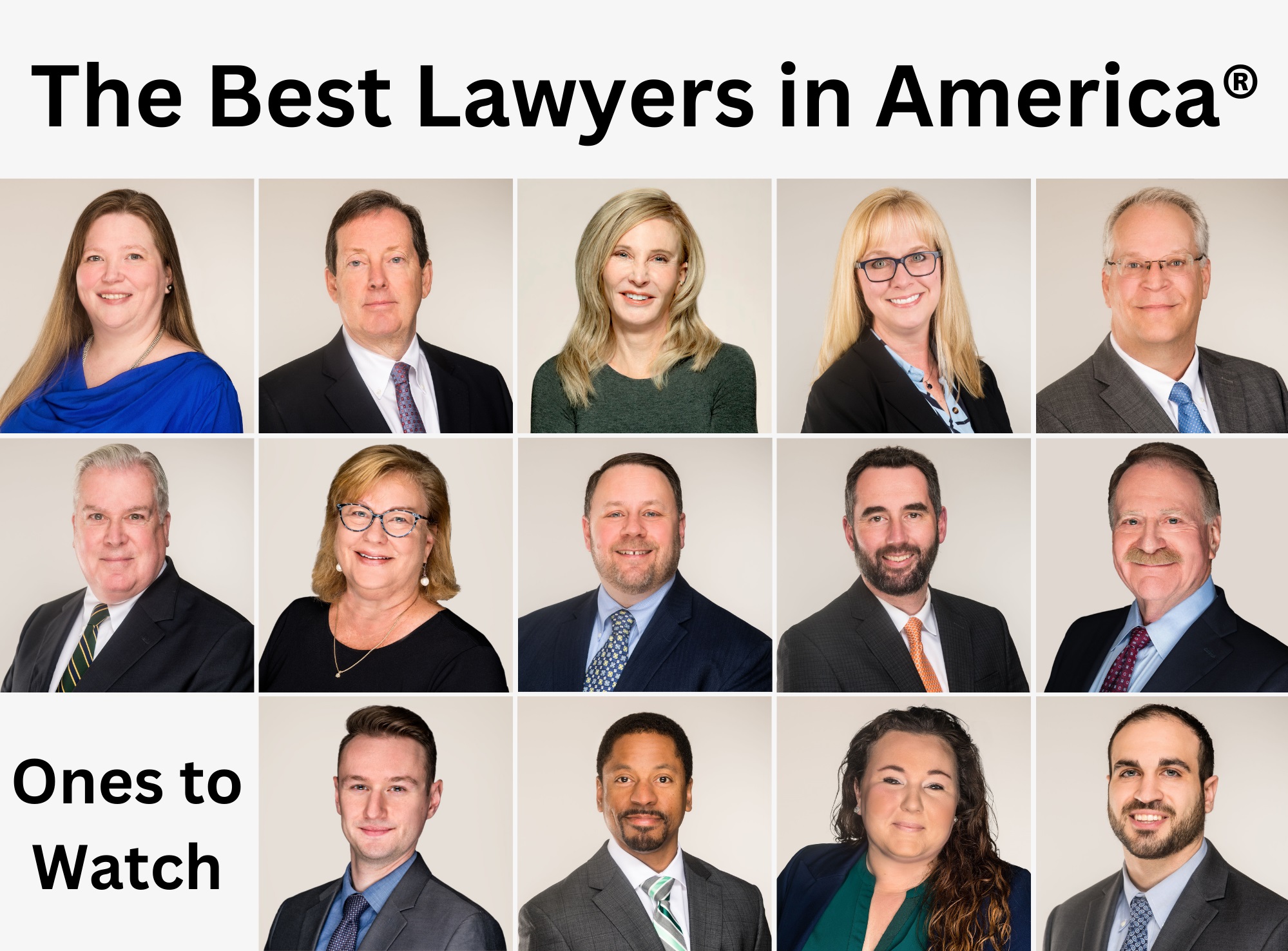 Grid of photos showing Gawthrop attorneys chosen as Best Lawyers