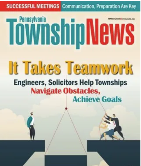 Pennsylvania Township News magazine cover from March 2024